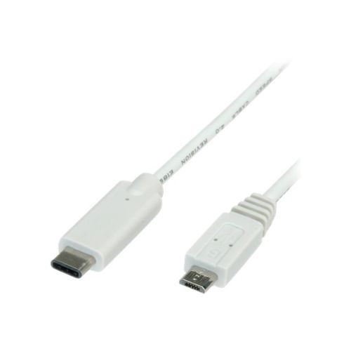 VALUE - USB-Kabel - Micro-USB Type B (M) bis USB Typ C (M) - USB 2.0 - 2 m - weiß
