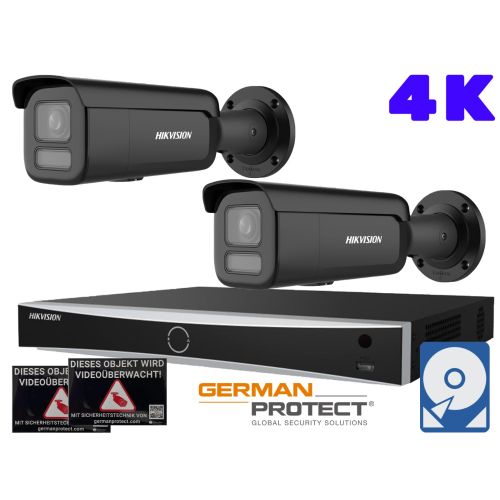 Hikvision M51 Videoüberwachungsset 2x Bullet Kamera 4K+ NVR 8 Kanal + 4 TB HDD