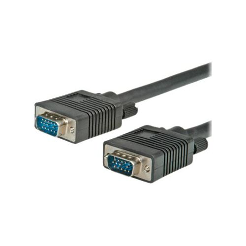 VALUE - VGA-Kabel - HD-15 (M) bis HD-15 (M) - 3 m - Daumenschrauben - Schwarz