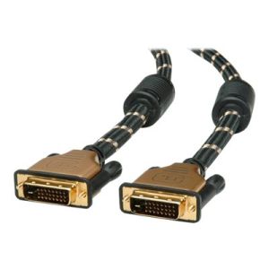 Roline Gold - DVI-Kabel - Dual Link - DVI-D (M) bis DVI-D (M) - 7.5 m - Daumenschrauben