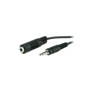 Roline - Audioverlängerungskabel - stereo mini jack (M) bis stereo mini jack (W) - 2 m - abgeschirmt - Schwarz