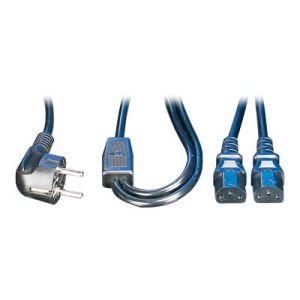 VALUE - Stromkabel - IEC 320 EN 60320 C13 (W) bis CEE 7/7 (SCHUKO) (M) - Wechselstrom 250 V - 2 m - Schwarz