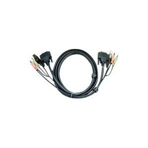 ATEN 2L-7D05UD - Video- / USB- / Audio-Kabel - USB, stereo mini jack, DVI-D (M) bis stereo mini jack, USB Type B, DVI-D (M) - 5 m