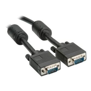 Roline High Quality - VGA-Kabel - HD-15 (M) bis HD-15 (M) - 6 m - geformt, Daumenschrauben - Schwarz