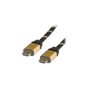 Roline HDMI High Speed Cable - HDMI-Kabel - HDMI (M) bis HDMI (M) - 10 m - Doppelisolierung - Schwarz, Gold