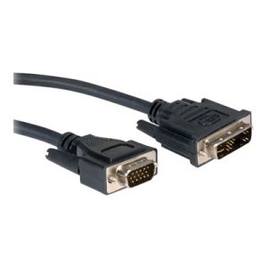 Roline - Videokabel - DVI-A (M) bis HD-15 (M) - 3 m - Daumenschrauben - Schwarz