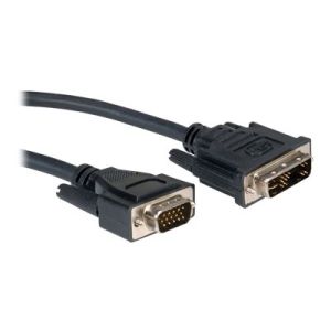 Roline - VGA-Kabel - DVI-A (M) bis HD-15 (M) - 2 m - Daumenschrauben - Schwarz