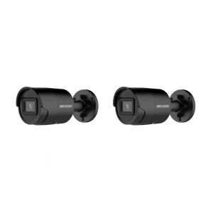 HIKVISION Kamera-Set 2x IP Bullet Kamera DS-2CD2063G2-IU(2.8mm)(BLACK)