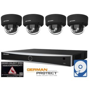 Hikvision M17 Videoüberwachungsset 4x Dome Kamera 4MP + NVR 8 Kanal + 4 TB Festplatte