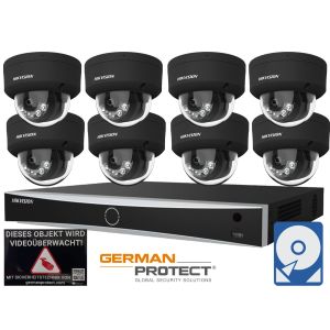 Hikvision M18 Videoüberwachungsset 8x Dome Kamera 4MP + NVR 8 Kanal + 4 TB Festplatte