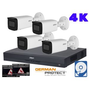 Dahua M58 Videoüberwachungsset 4x Bullet Kamera 4K+ NVR 8 Kanal + 4 TB HDD