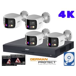 Dahua M61 Videoüberwachung-Set mit 4x Panoramakamera 4K + NVR 8 Kanal + 4 TB HDD