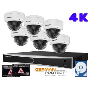 Hikvision M39 Videoüberwachungsset 6x Dome Kamera 4K+ NVR 8 Kanal + 4 TB Festplatte 