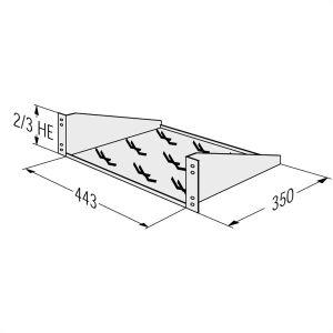 APRANET Fachboden 2 HE (BxT) 443x350mm