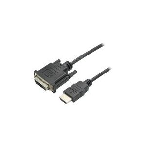 VALUE - Videoanschluß - HDMI / DVI - DVI-D (W) bis HDMI (M) - 15 cm - Schwarz