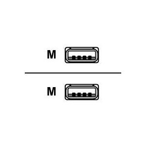 Roline - USB-Kabel - USB (M) bis USB (M) - USB 2.0 - 1.8 m - Schwarz