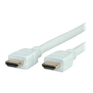 Roline HDMI High Speed Cable with Ethernet - HDMI mit Ethernetkabel - HDMI (M) bis HDMI (M) - 5 m - abgeschirmt - weiß