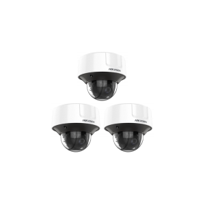 HIKVISION Kamera-Set 3x IP Dome Überwachungskamera DS-2CD3D26G2T-IZHSY(2.8-12mm)