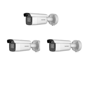 HIKVISION Überwachungskamera Set mit 3x IP Bullet Überwachungskamera DS-2CD2663G2-IZS(2.8-12mm)