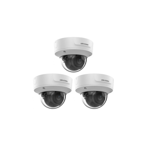 HIKVISION Kamera-Set 3x IP Dome Überwachungskamera DS-2CD2783G2-IZS(2.8-12mm)