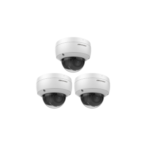 HIKVISION Kamera-Set 3x IP Dome Überwachungskamera DS-2CD3143G2-ISU(2.8mm)