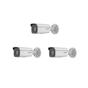 HIKVISION Kamera-Set 3x IP Bullet Kamera DS-2CD2T87G2-L(2.8mm)(C)