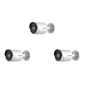 HIKVISION Kamera-Set 3x IP Bullet Kamera DS-2CD3043G2-IU(2.8mm)