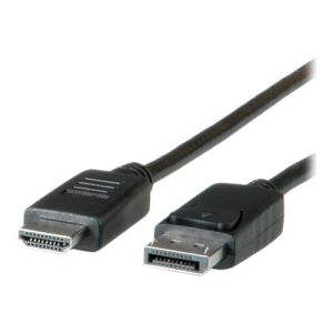 Roline - Videokabel - DisplayPort / HDMI - HDMI (M) bis DisplayPort (M) - 1 m - abgeschirmt