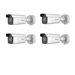 HIKVISION Überwachungskamera Set mit 4x IP Bullet Überwachungskamera DS-2CD2663G2-IZS(2.8-12mm)