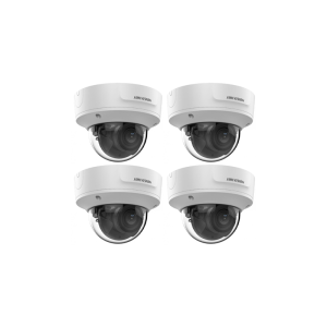 HIKVISION Kamera-Set 4x IP Dome Überwachungskamera DS-2CD2783G2-IZS(2.8-12mm)