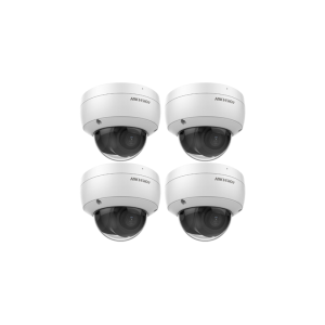 HIKVISION Kamera-Set 4x IP Dome Überwachungskamera DS-2CD3143G2-ISU(2.8mm)