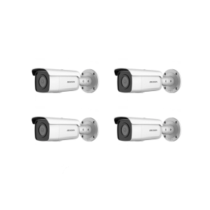 HIKVISION Kamera-Set 4x IP Bullet Kamera DS-2CD2T26G2-2I(2.8mm)(C)