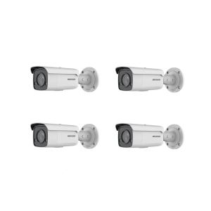 HIKVISION Kamera-Set 4x IP Bullet Kamera DS-2CD2T87G2-L(2.8mm)(C)