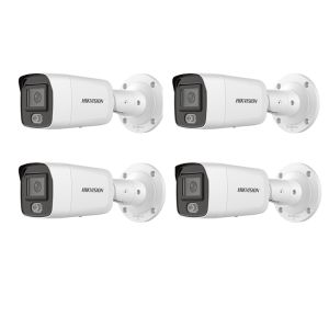 HIKVISION Überwachungskamera Set 4x IP Bullet Kamera DS-2CD3027G2-LS(2.8mm) 