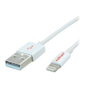 Roline - Lightning-Kabel - Lightning (M) bis USB (M) - 1 m - abgeschirmt - weiß