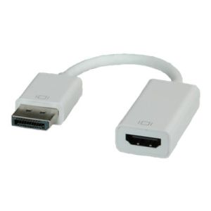 Roline - Videoanschluß - DisplayPort / HDMI - HDMI (W) bis DisplayPort (M) - 15 cm - weiß