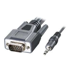 Roline - VGA-Kabel - HD-15, stereo mini jack (M) bis HD-15, stereo mini jack (M) - 3 m - Daumenschrauben - Dunkelgrau