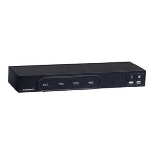 ROLINE Dual Head KVM Switch - KVM-/Audio-Switch - USB - 4 x KVM/Audio - 1 lokaler Benutzer - Desktop