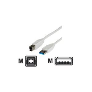 VALUE - USB-Kabel - USB (M) bis USB Type B (M) - USB 3.0 - 3 m - weiß