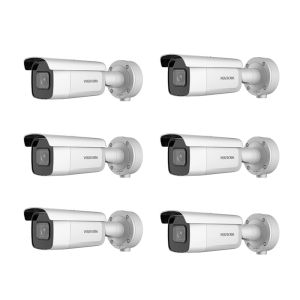 HIKVISION Überwachungskamera Set mit 6x IP Bullet Überwachungskamera DS-2CD2663G2-IZS(2.8-12mm)