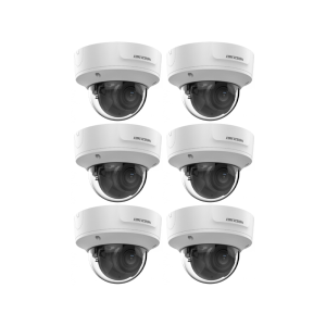 HIKVISION Kamera-Set 6x IP Dome Überwachungskamera DS-2CD2783G2-IZS(2.8-12mm)