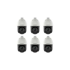 HIKVISION Überwachungskamera Set mit 6x IP PTZ Kamera DS-2DE4415IW-DE(T5)