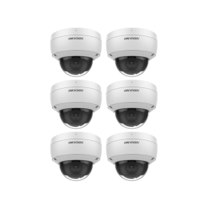 HIKVISION Kamera-Set 6x IP Dome Überwachungskamera DS-2CD3156G2-IS(2.8mm)(C)