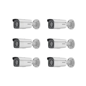 HIKVISION Kamera-Set 6x IP Bullet Kamera DS-2CD2T87G2-L(2.8mm)(C)