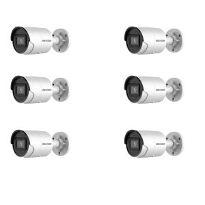 HIKVISION Kamera-Set 6x IP Bullet Kamera DS-2CD3043G2-IU(2.8mm)