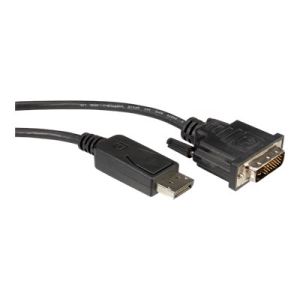 Roline - Videokabel - DVI-D (M) bis DisplayPort (M) - 1 m - Daumenschrauben - Schwarz