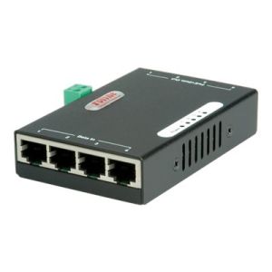 Roline Gigabit Ethernet PoE Injektor - Power Injector - 48 V - 120 Watt - Ausgangsbuchsen: 4 - Schwarz