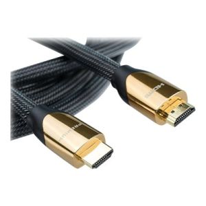 Roline Premium - HDMI mit Ethernetkabel - HDMI (M) bis HDMI (M) - 1 m - Doppelisolierung - Nylon Black