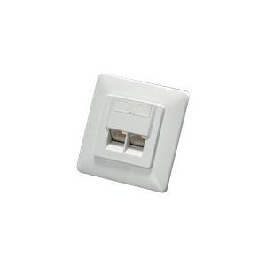 Roline Wall Jack - Anschlussdose, Unterputz - RJ-45 X 2 - weiß