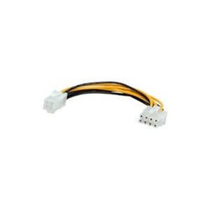 Roline - Stromkabel - 4 PIN ATX12V (M) bis PCI-Express-Stromversorgung, 8-polig (W) - 15 cm